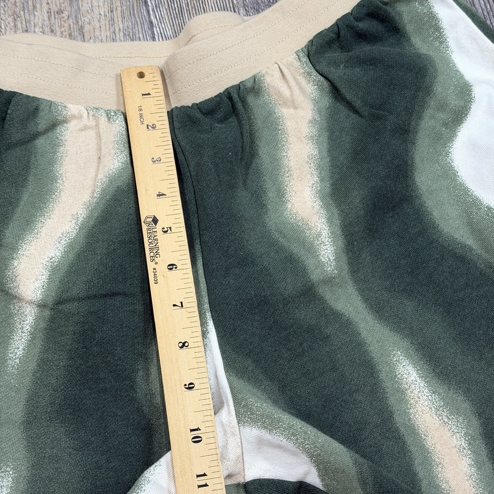 Open Edit Nordstrom Jogger Sweatpants Green Beige Abstract Stripe Womens S NWT - Picture 12 of 13